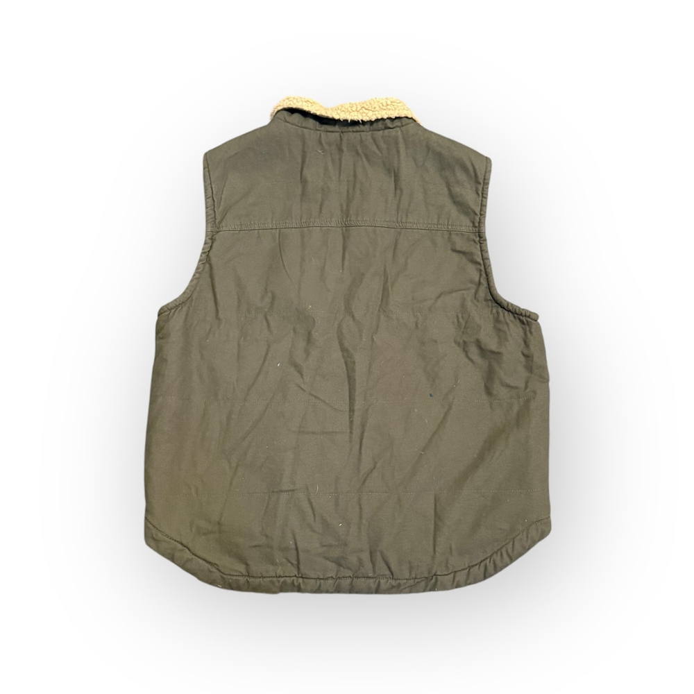 Lee Premium Select Men's Sherpa Lined Vest Olive Green Full Zip Outdoors Sz L - Picture 3 of 7